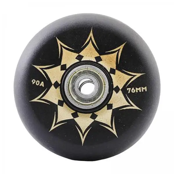 Inline Roller Skate Wheel 90A Hardness Smooth ABEC 9 Bearing Training Skating Wheels Replacement for Roller Shoes Practice