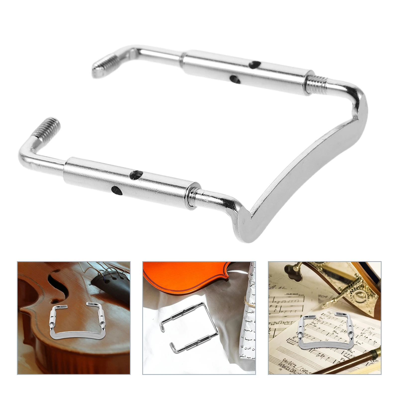 

8 PCS Violin Accessories Adjuster Screws Metal Small Chin Rest Attachment Clamp