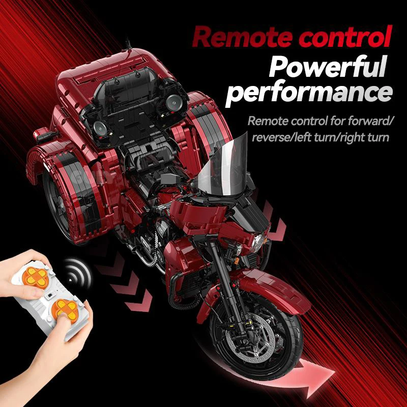 New GULY 60557 Building Blocks Bricks Model Diy Puzzle Toy Trike Christmas Gifts Technical Build MOC Functional Display-worthy