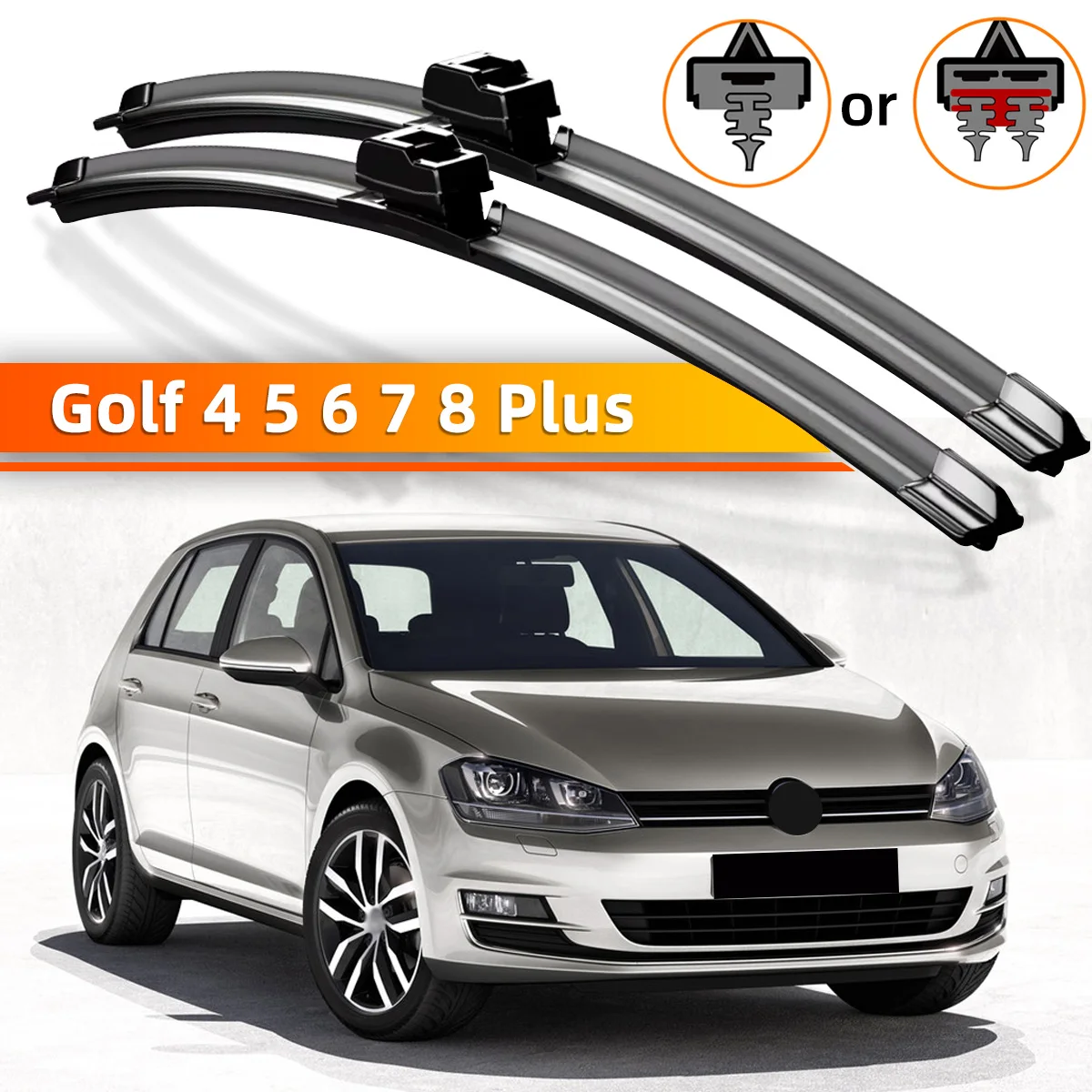 YONGRUN 2 قطعة مساحات الزجاج الأمامي مناسبة ل Vw Golf 4 5 6 7 8 Plus Mk4 Mk5 Mk6 Mk7 Mk8 2002-2023 ملحقات الزجاج الأمامي