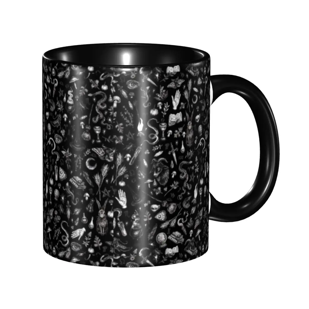 

Salem Witch In Black Coffee Mug DIY Personalized Occult Witchy Magic Ceramic Milk Tea Mug Cup