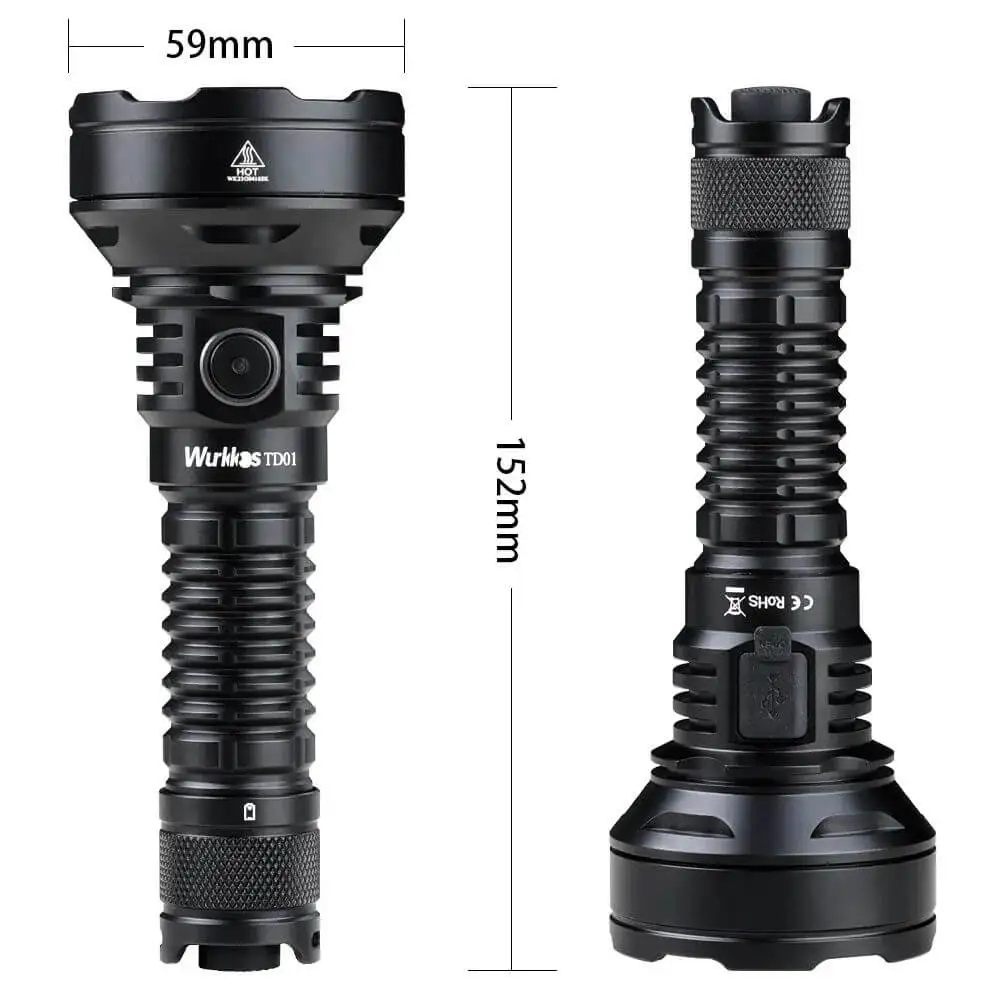 Wurkkos TD01C 2200LM Tactical Flashlight