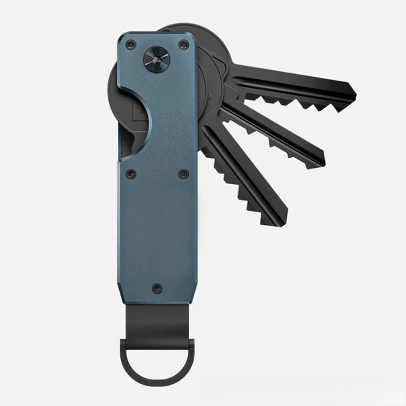 Schlüssel-Organizer Kompakter Halter Metall-Schlüsselanhänger Minimalistisches Schlüsseletui für Schlüsselanhänger Sichert 2-6 Schlüssel 6,2 cm
