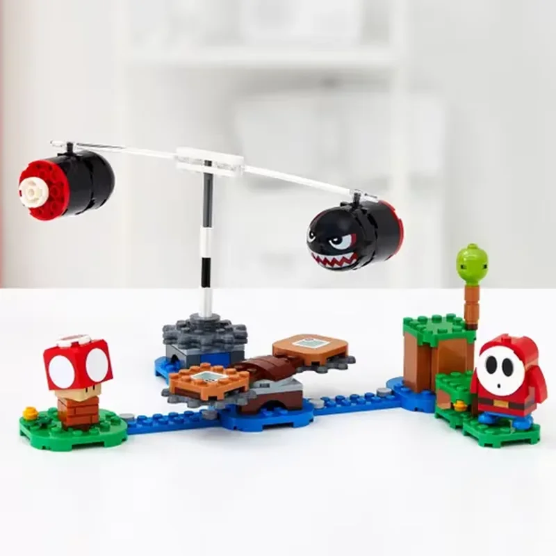 Compatible MOC Sets Super Marioed Series  Boomer Bill Barrage Expansion Set Scanner Code Building Blocks Children's Toys Gift