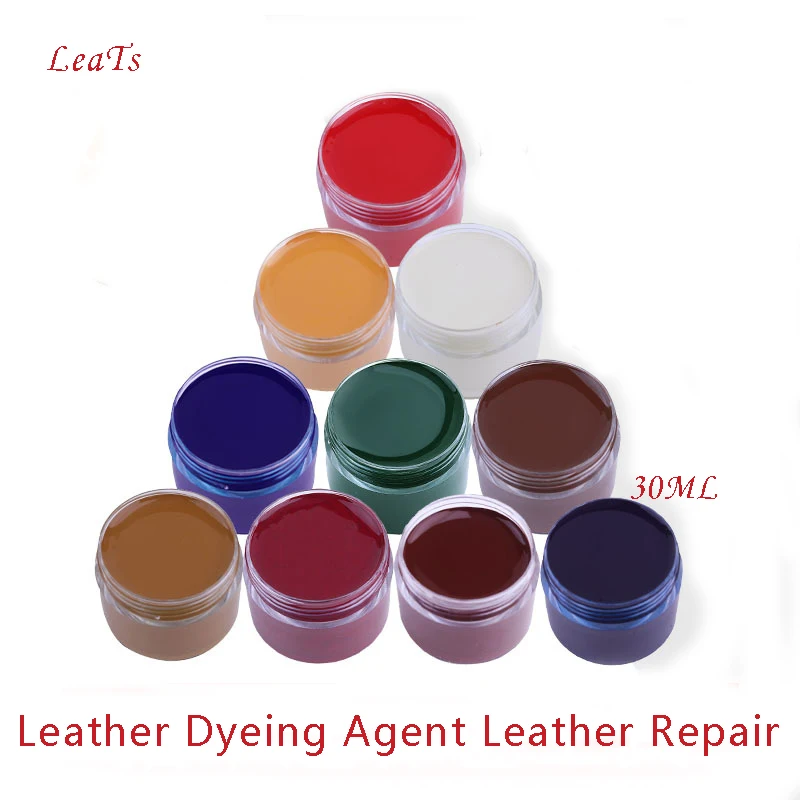 30ml Acrylic Leather Repair Paint DIY Painting Coloring Pigments for Shoes Sneakers Sofa Jacket Bag Wallet Car Seat Repair