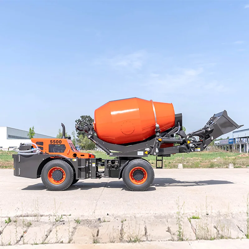Self Loading Concrete Mixer Truck With Pump For Remote Sites Model 2.5m³ Capacity Concrete Mixer Truck