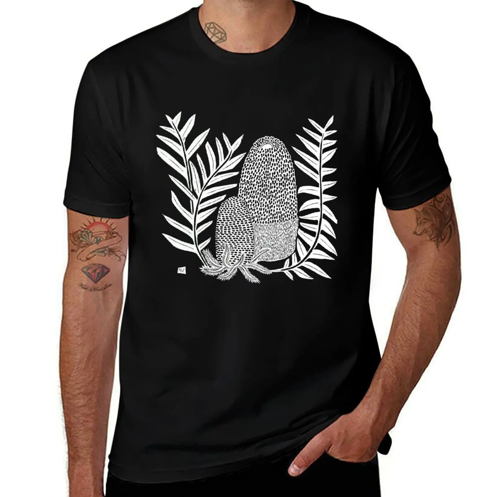 

White Banksia blechnifolia T-Shirt oversized shirts graphic tees plus sizes boys animal print funny t shirts men