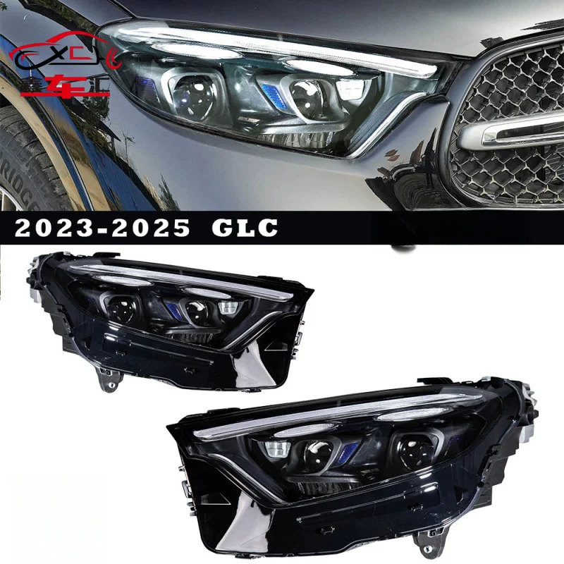 

For 2023-2025 Mercedes-Benz GLC headlight assembly X254 high-spec dynamic laser lens headlights and daytime running lights