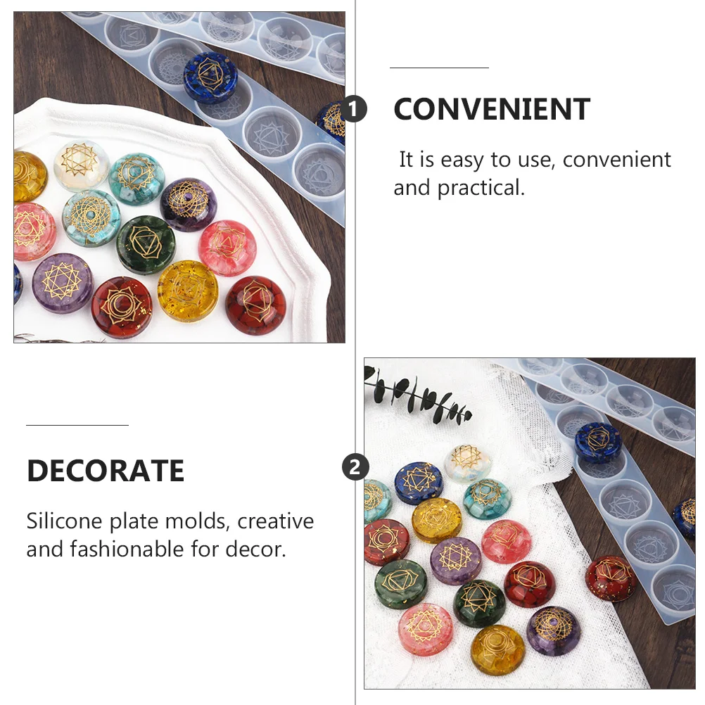 

2Pcs Silicone Chakras Mold Reusable DIY Epoxy Resin Mold Creative Decorative Casting Mould for Handmade Gifts Epoxy Mould