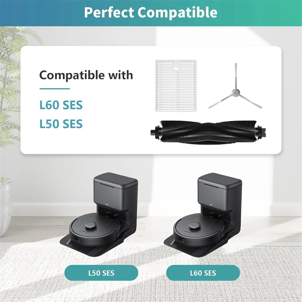 Suku cadang untuk Eufy L50, Kit aksesori vakum Robot seri vakum Robot L60