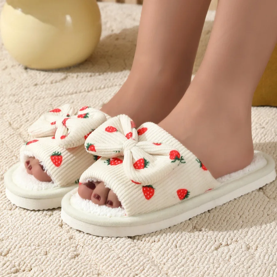Women's Slippers Sweet Bohemian Slipper Shoes Home Comfortable Light Silent EVA Anti Slip Living Room Slides for All Season