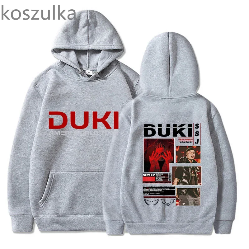 2025 Duki Ameri World Tour Hoodies New Art Aesthetic Clothing Casual Women Men Pullovers High Street Loose Sweatshirt Streetwear