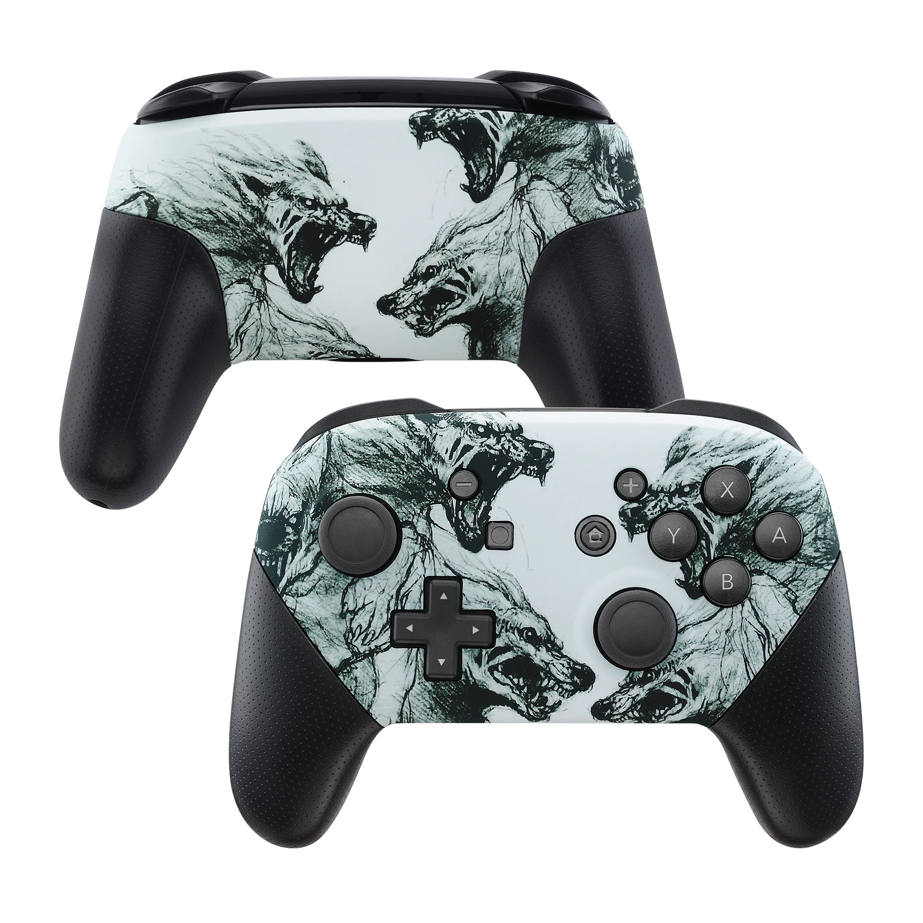 EXtremeRate-Plaque frontale et plaque arrière personnalisée Soft Touch, coque de remplacement, boîtier pour manette Nintendo Switch Pro