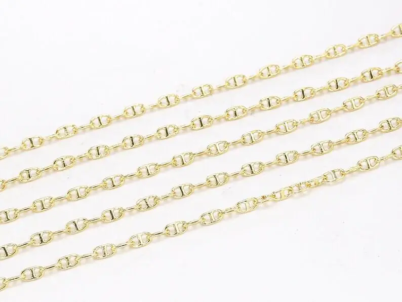 1 Meter Gold Cable Chain, Trending Chunky Chain, Infinity Link Chain, Necklace Chains, Gold Tone, 4.5x2.6mm, Jewelry Making CG10