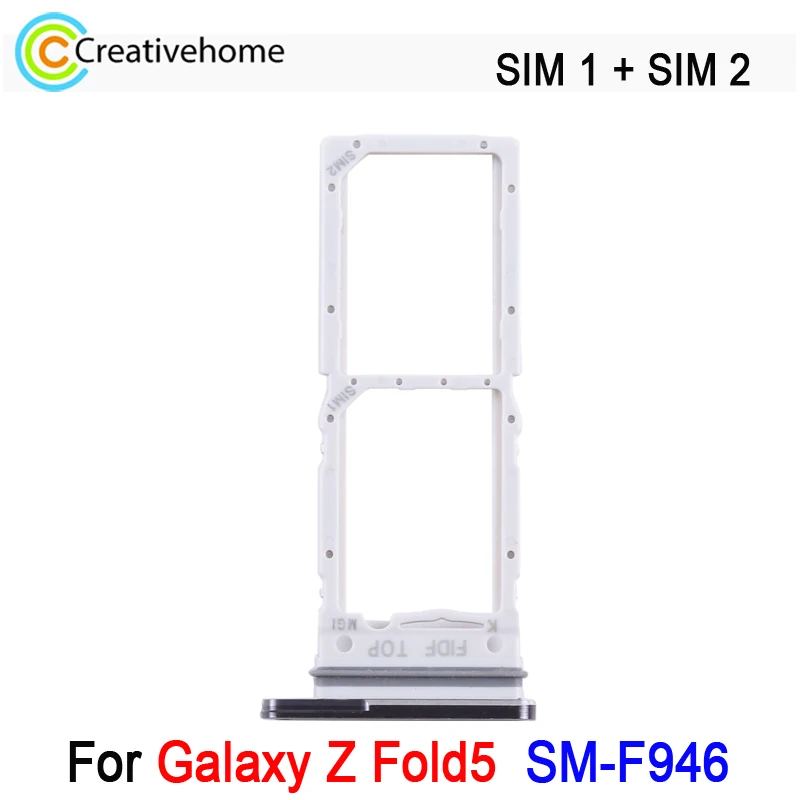 Dual SIM Card Tray Adapter For Samsung Galaxy Z Fold5 SM-F946 SIM1+ SIM2 Card Tray Replacement Spare Part