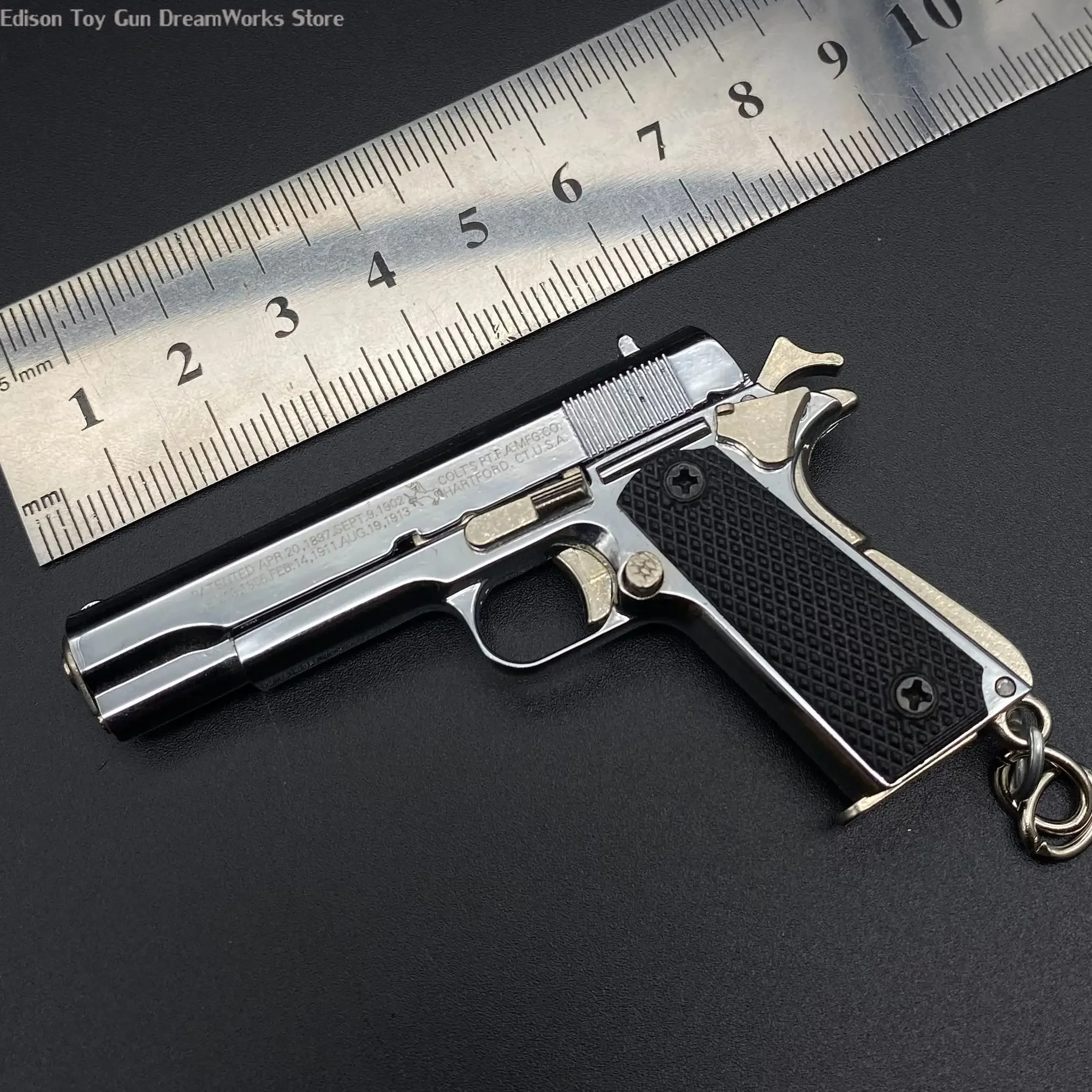 Mini réplica da pistola da liga, Colt governo pequeno 1911, modelo minúsculo, coleção do presente do gamer, brinquedo novo, M1911, 2.8, 2024