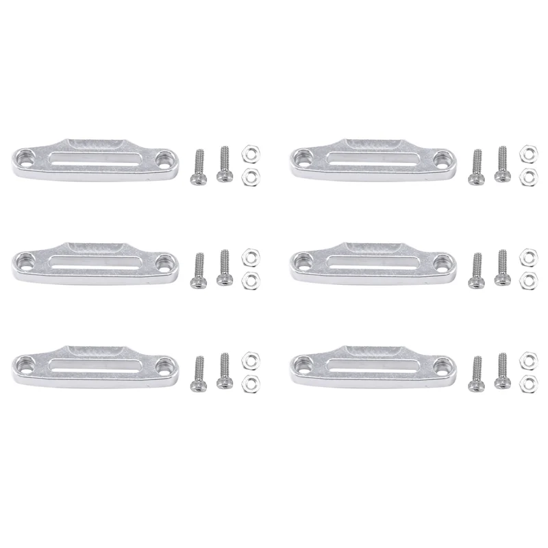 

YSUN-6PC Aluminum Alloy Winch Rope Guide Metal Cable Guide For 1/10 RC Crawler RC Cars Bumper Decorative Parts