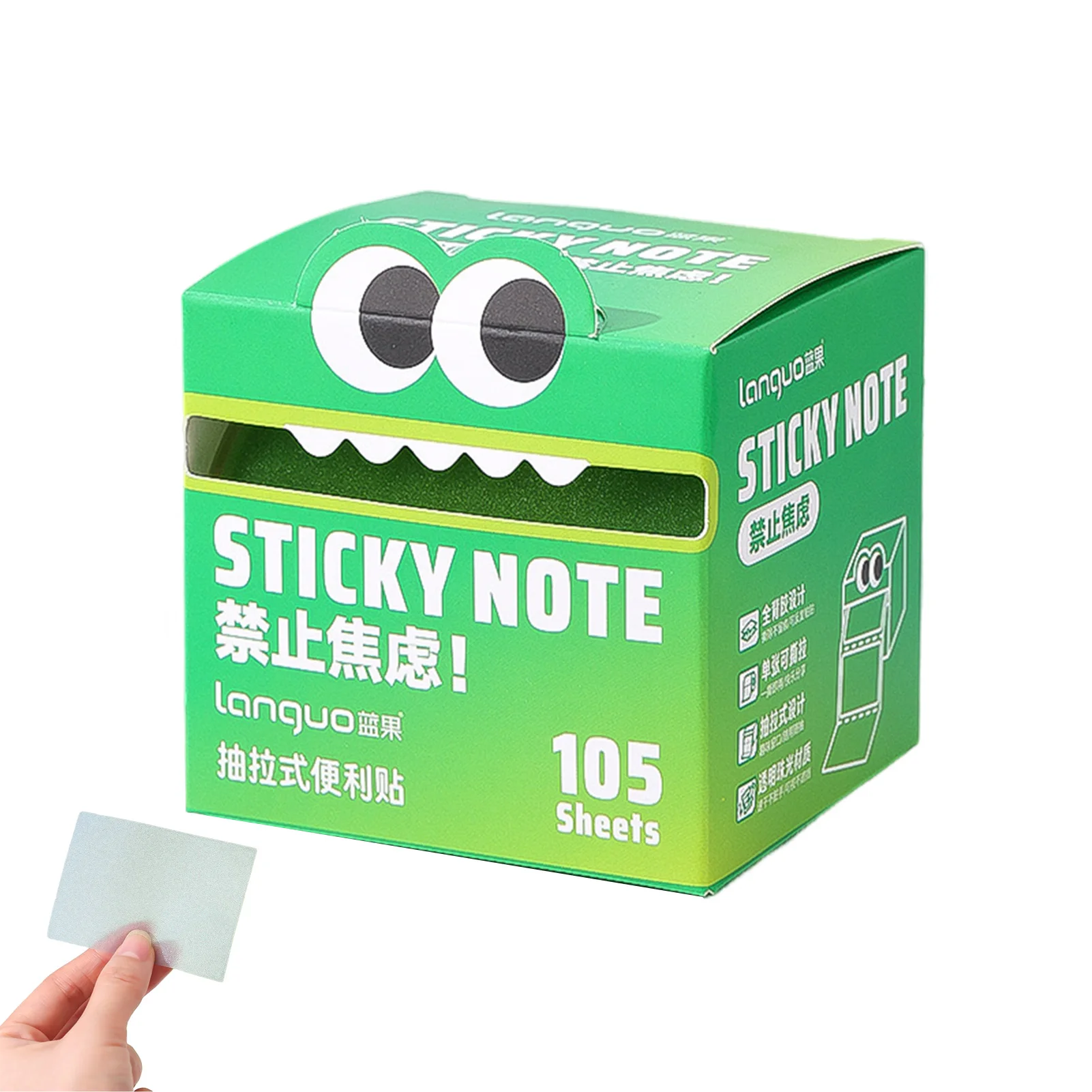 Blocco note trasparenti estraibili autoadesivi 105 fogli 108 fogli per dormitorio domestico, ufficio scolastico