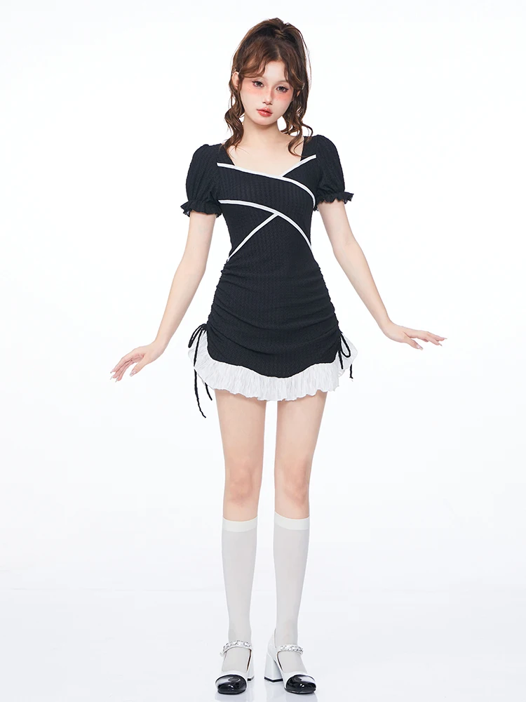 Conservative Black Bikini Swimwear for Girls Hot New 2026 Style Sexy Slimming Cover up Ideal for Hot Springs Nylon Spandex