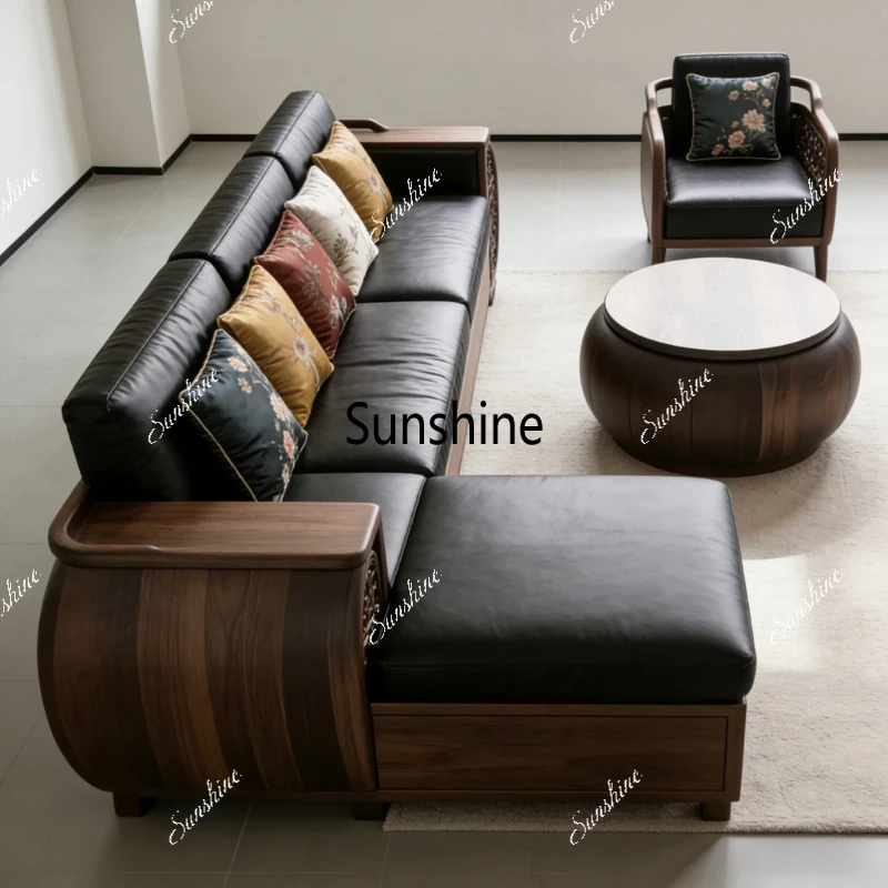 

Новая китайская комбинация диванов из массива дерева для дома и отелей, известная высококачественная мебель премиум-класса.