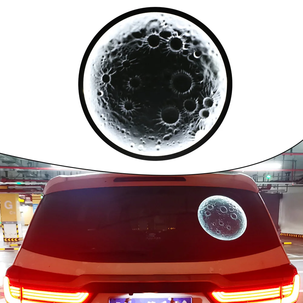 

Black Car LED Moon Light 5W 12V Moon Light Car Lights Accessories 3D Lighting Three-Dimensional Relief Light Moon Light
