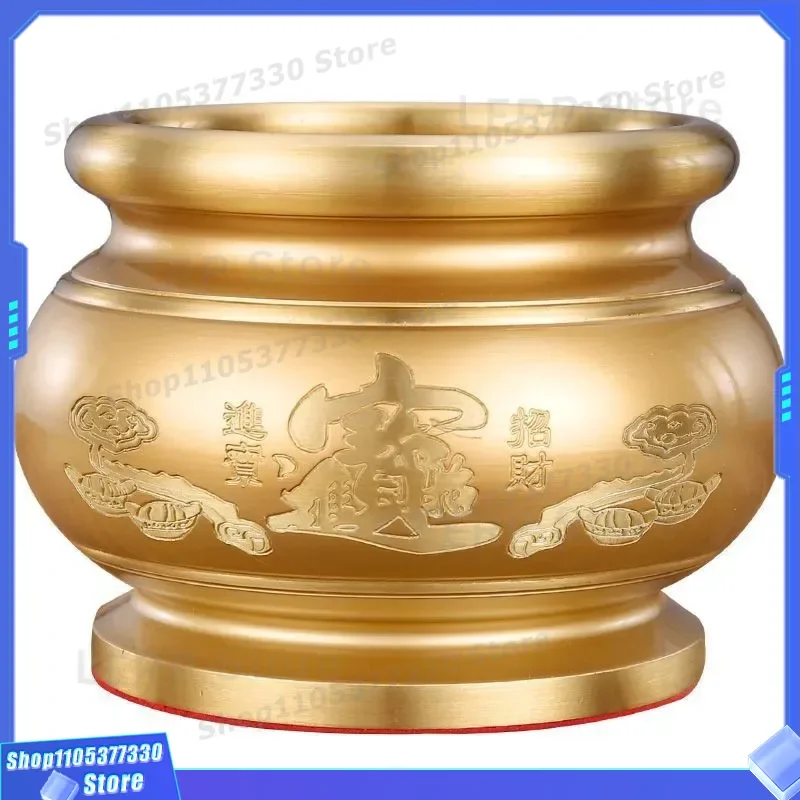 Zen Lotus Brass Incense Burner for Buddha Guanyin Indoor Aromatherapy Holder Sandalwood Stick Cone Offering Decor God of