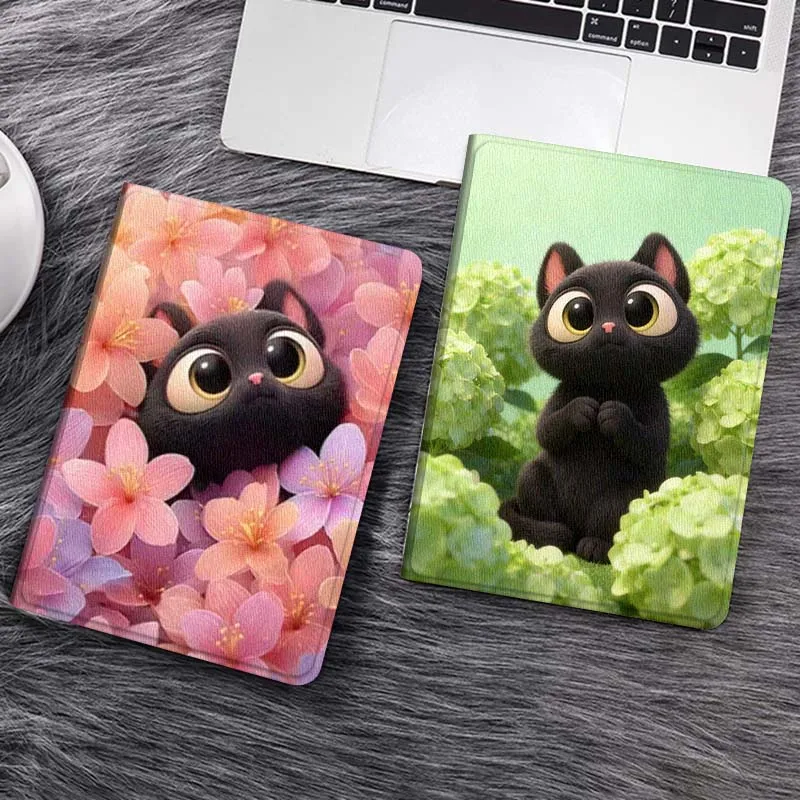 

Popular Cat Flower Art Gift For Huawei MediaPad T5 T10s M6 M5Lite SE Honor Tab 5 6 7 V7 V8 X8a X9a Pro Soft Tablet Case