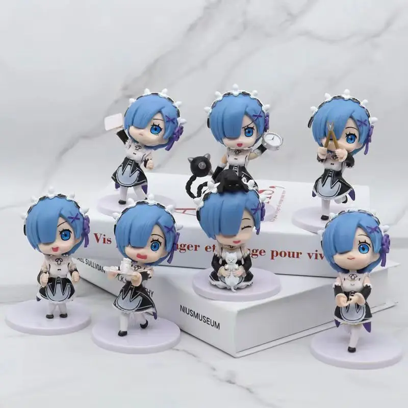 Figura de Anime Re:ZERO, Chica Kawaii en Pijama, Rem, Linda Figura en Silla, Modelo Coleccionable de PVC, Juguete para Regalo de Cumpleaños