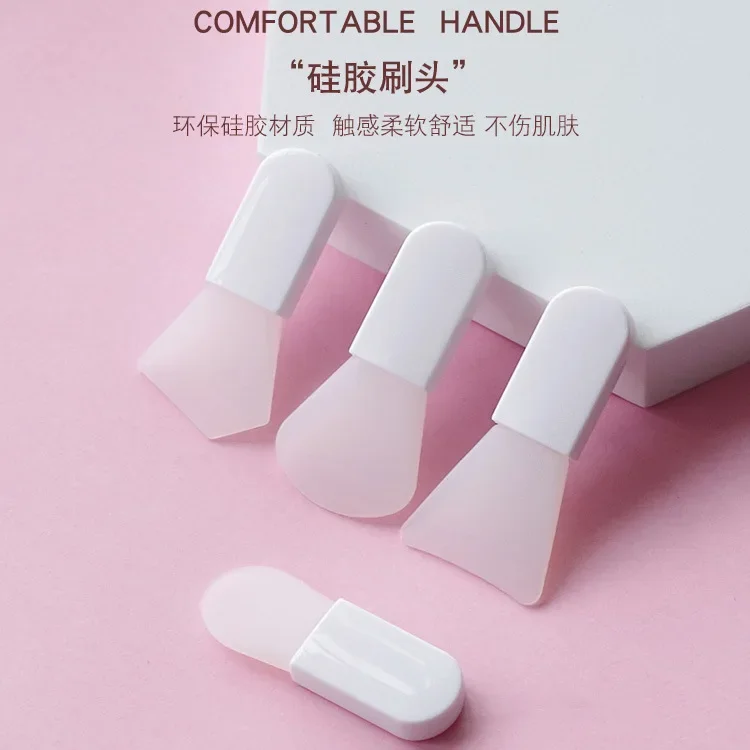 Soft Head Mini Makeup Silicone Mask Brush DIY Beauty Tools Makeup Brushes Mask Shovel Type Film Conditioning Tools