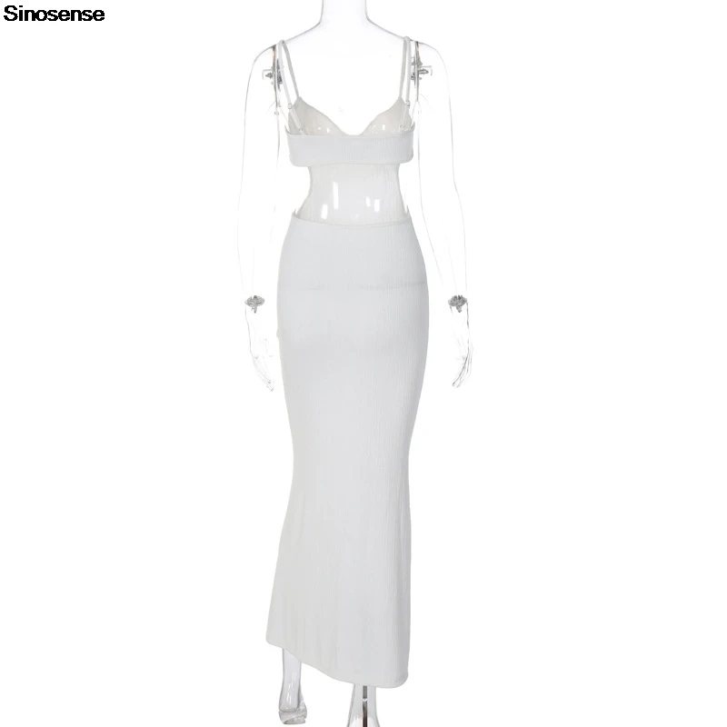 Elegancka damska sukienka wieczorowa Sexy V Neck Backless Hollow Out Slim Bodycon Cami Dress Long Formal Cocktail Party Maxi Dress