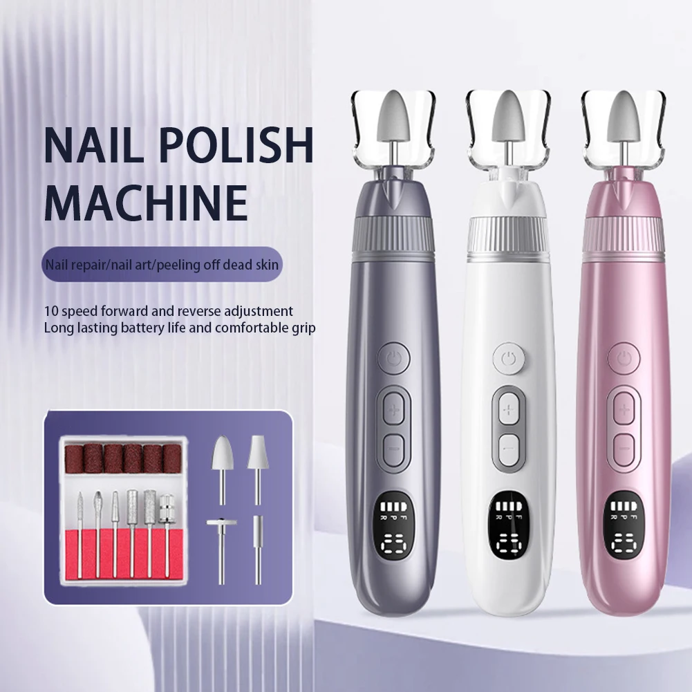 Nail Drill Machine Set,Electric Nail Sander Gel Polish Remover Tools,For Acrylic Nails 10 Speed Electric Nail Drills Kit