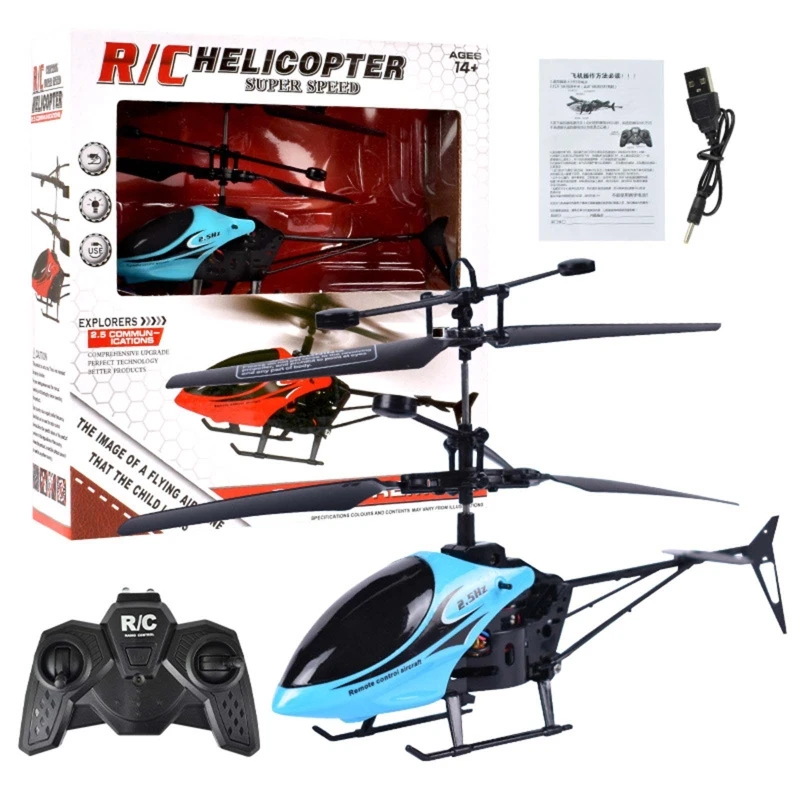 RC Helicopter Drone with Light Electric Flying Toy Radio Remote Control Aircraft Indoor Outdoor Game Adults Kids Toys Gifts