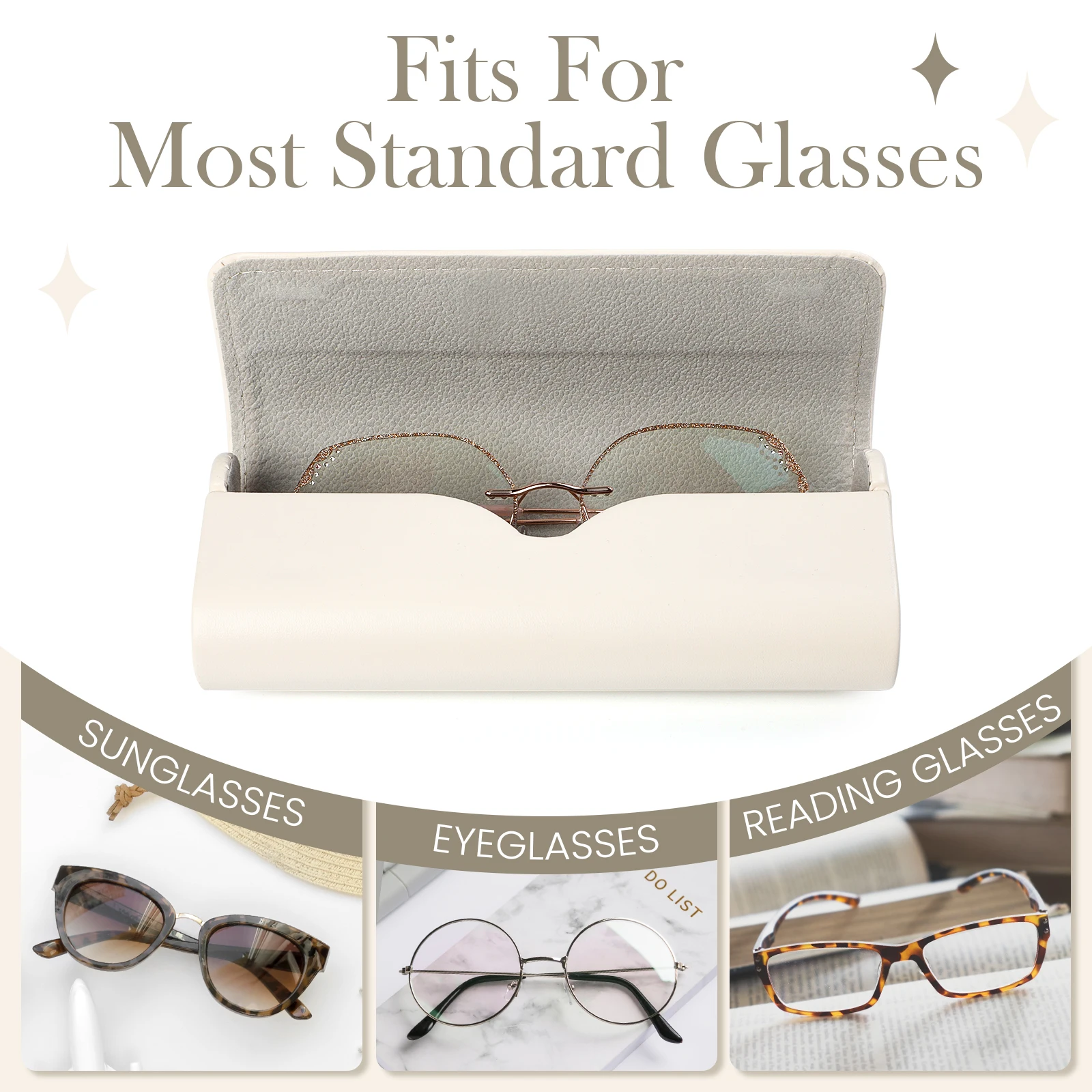 Vintage PU-Leder Brillenetui Robustes 3D-Brillenhalter Brillenaufbewahrungsbox Persönlichkeit Kurzsichtigkeit Sonnenbrillenbehälter Geschenk – Detail 33