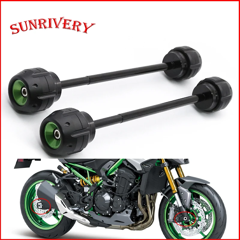 For Kawasaki Z900 2017-2023 Front Rear Axle Fork Sliders Frame Crash Protector Wheel Hub Anti-Collision Motorcycle Accessories
