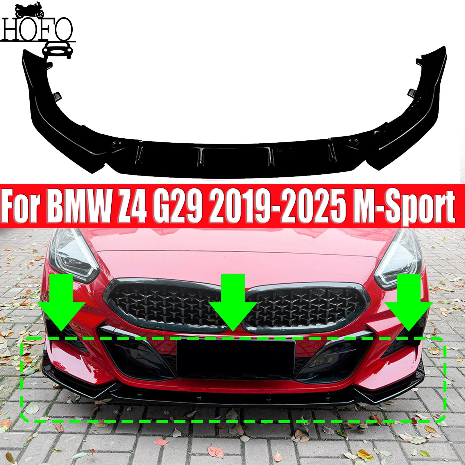 

Front Bumper Spoiler Lip Splitter Kit For BMW Z4 G29 2019-2025 M-Sport
