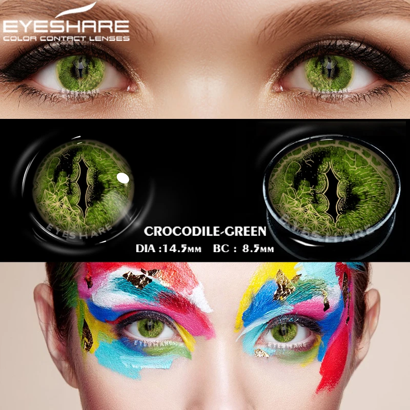 EYESHARE Color Contact Lenses For Eyes 1Pair Anime Cosplay Colored Lenses Blue Red Halloween Lenses Contact Lens Beauty Makeup