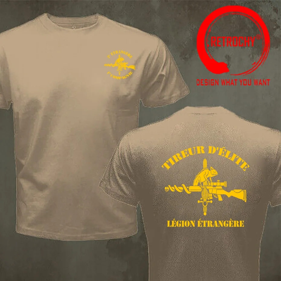 Funny Design French Foreign Legion Special Forces Sniper  Shirt Men Fashion Trendy Casual Clothing Stylish Tops Tee Shirt Leisur
