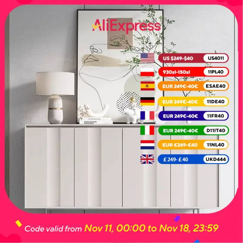 

Cream Nordic Shoe Cabinet Wooden Modern Minimalist Space Saving Storage Shoe Rack Entryway Display Meuble Chaussures Furniture