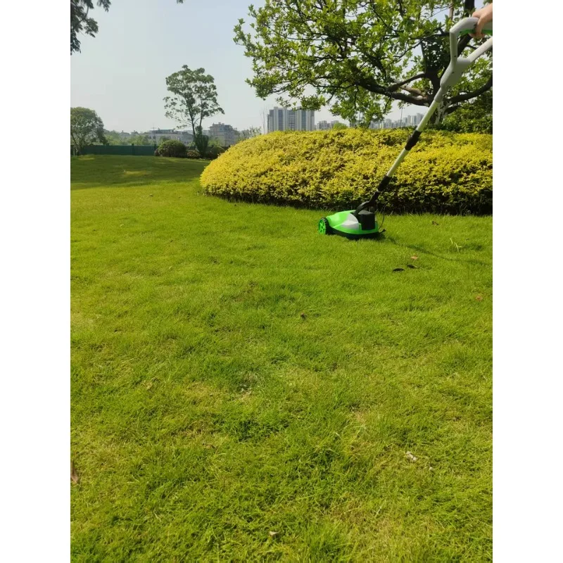 ff.&Lithium battery lawn mower small household rechargeable brushless hand push lawn mower gardening grass weeding machine-h#