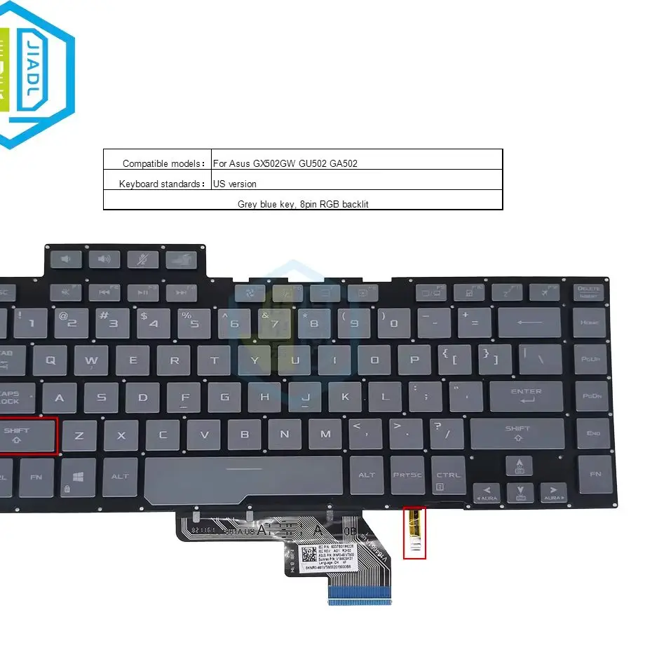 US English UA/RU Spain RGB Backlit Keyboard For Asus ROG Zephyrus GX502GW GA502 GU502DU GU502GV GU502LW GU532GU Laptop Keyboards