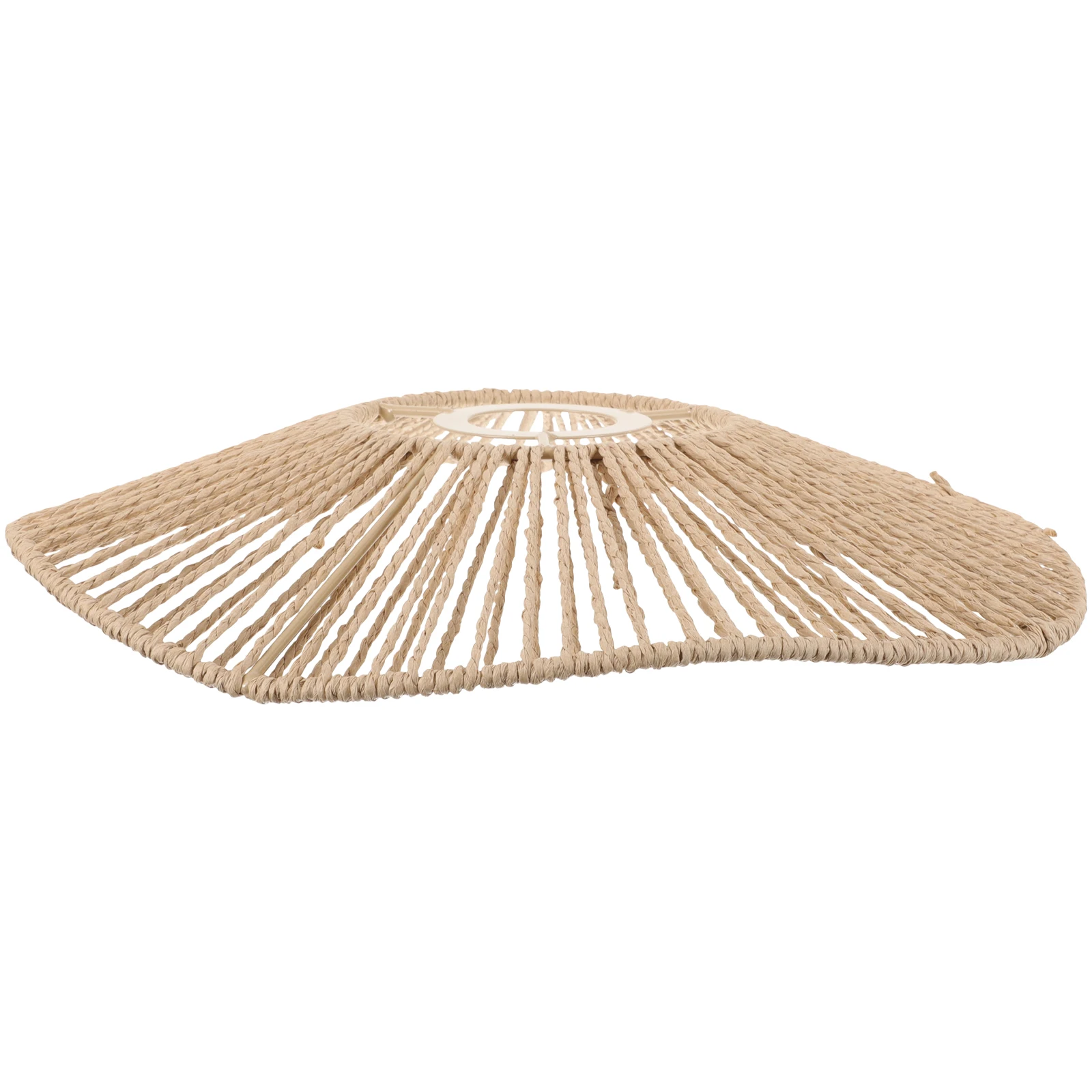 

Vintage Lampshade Retro Style Woven Imitation Rattan Paper Rope Ceiling Light Decorative Dining Room Tea House Restaurant