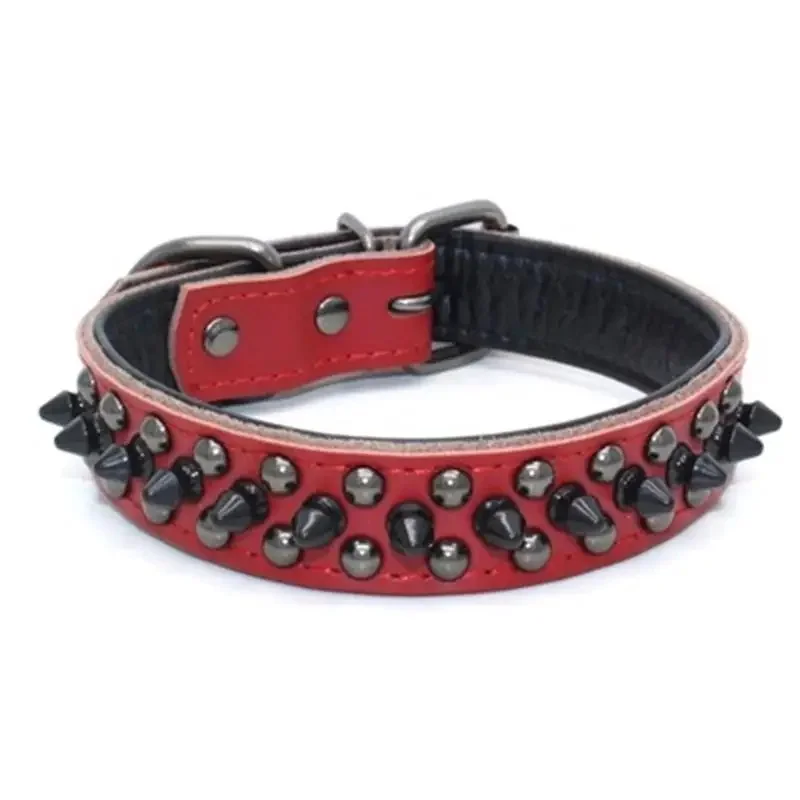 

CLEARANCE SALE-Rivet Leather Collar For Small Medium Dogs Bulldog Adjustable Anti-Bite Puppy Neck Strap Collars Pet Accessories