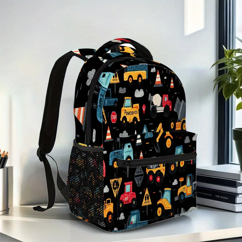 1pc Construction Chaos Backpack Lightweight and Durable Great for Carrying Books Laptops and More for Teenager