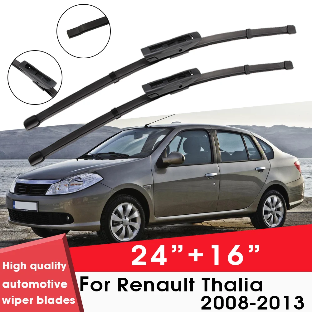 

Car Wiper Blade Blades For Renault Thalia 2008-2013 24"+16" Windshield Windscreen Clean Rubber Silicon Cars Wipers Accessories