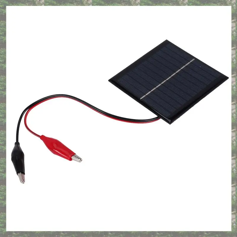 أفضل 2025-1 واط 5.5 فولت الخلايا الشمسية الايبوكسي الكريستالات لوحة طاقة شمسية + كليب لشحن 3.7 فولت نظام البطارية لعبة مصباح ليد دراسة 95X9 #2