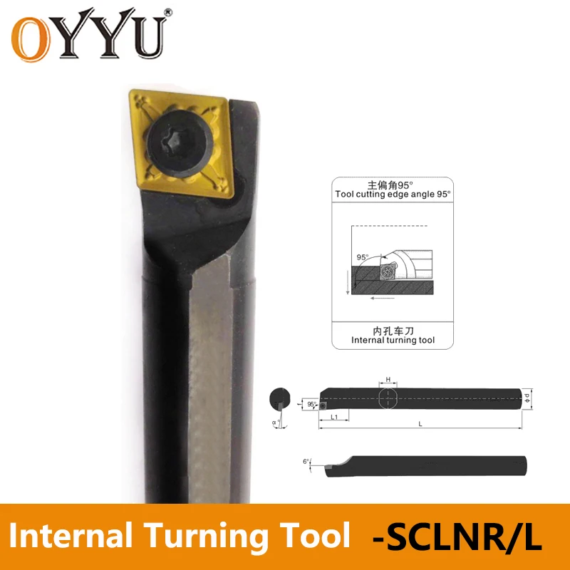 OYYU S16Q-SCLNR12 S18Q-SCLNR12 S20R-SCLNR12 Internal Turning Tool Holder CNC Machine Lathe Cutter SCLNR S16Q S18Q S20R SCLNR12