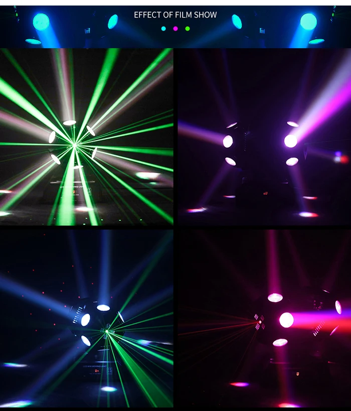 12 x 10W Super Beam LED Moving Head Laserlicht mit Doppelkugel / 120W RGBW KTV Tanzhalle Bar Bühne Disco Moving Head Licht – Detail 3