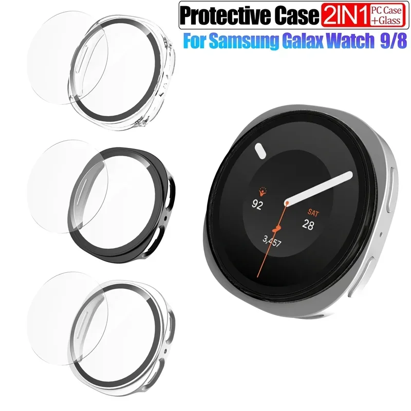 Gehärtetes Glas + PC-Hülle für Samsung Galaxy Watch 8/9 44mm/40mm Vollständig abdeckende Schutzhülle für Galaxy Watch 8 Zubehör – Detail 12