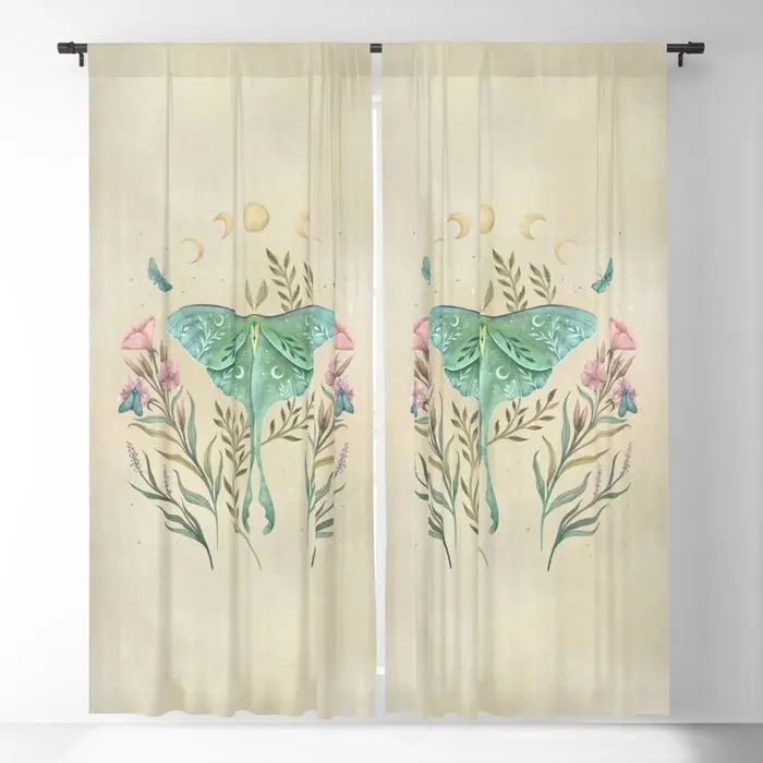 

Luna And Forester - Oriental Vintage Blackout Curtains 3D Print Window Curtains For Bedroom Living Room Decor Window Treatments