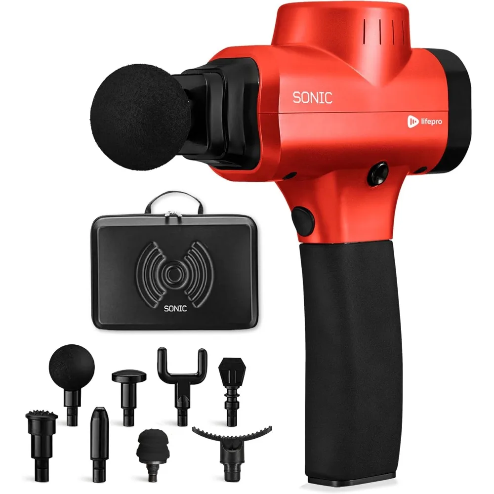 

Massage Gun & Massager Gun Holder (Sold Separate) - Deep Tissue Handheld Electric Massager with 8 Heads & 6 Speeds